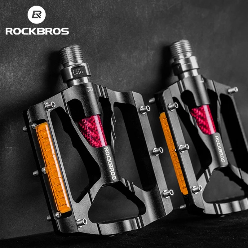 Pedal Platform Flat - Pedais de Bicicleta ROCKBROS com Rolamentos