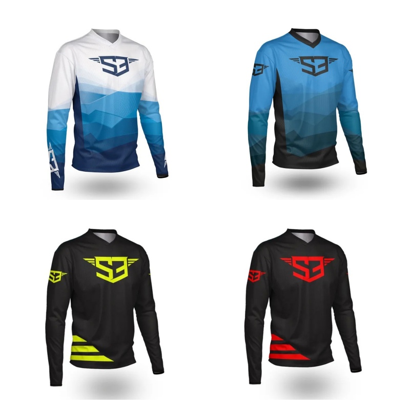 Mountain Biking Downhill - Camisa de Motocross de Manga Longa