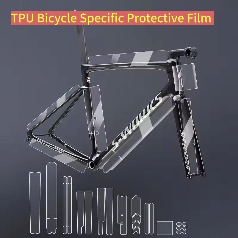 Mountain Biking History - Adesivo Protetor Transparente para Quadro de